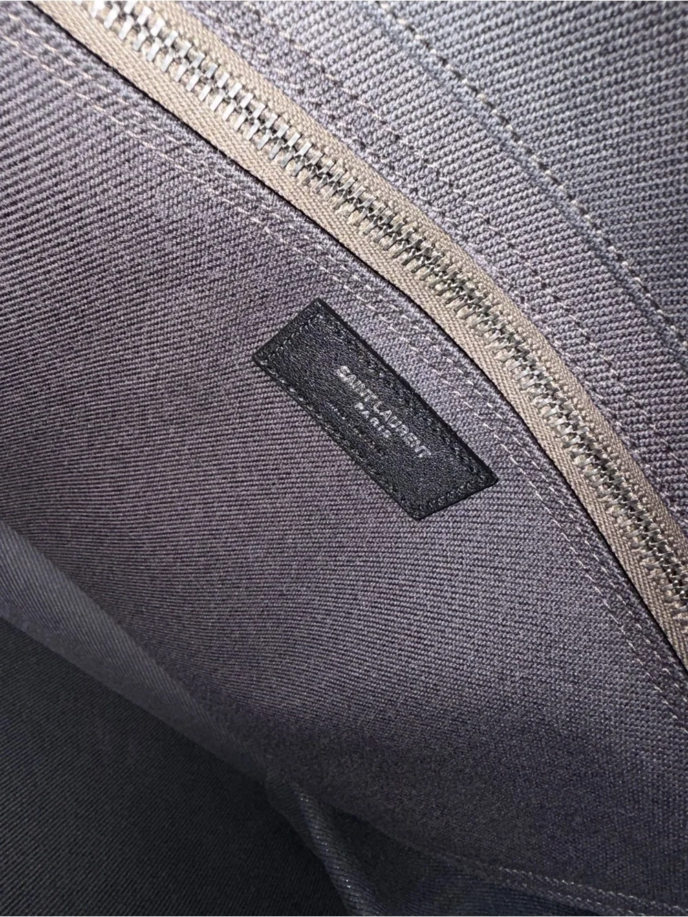 Saint Laurent Black Rive Gauche Canvas Briefcase Tote